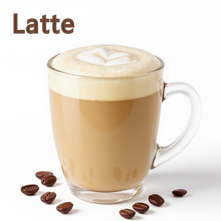 Latte from Commercial Coffee Machine